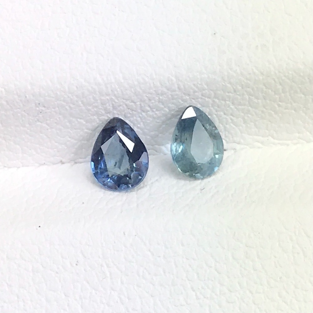0.770 CT Natural Bi-Color Sapphire. Only Heated Pear Shape Gem